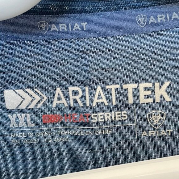 Ariat Tek Long Sleeve V Neck Moisture Wicking Heat Series Thermal Men's XXL - Picture 3 of 10